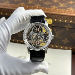 Audemars Piguet 26600 Tourbillon Openworked Super Clone Watch Leather Strap 41mm