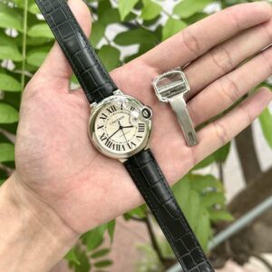 Cartier Super Clone Watch Ballon Bleu Leather Strap AF Factory 42mm