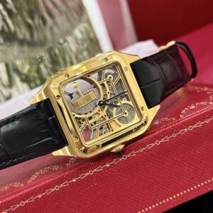 Cartier Super Clone Watch Santos WHSA0031 Quartz Leather Strap 31x43mm