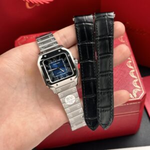 Cartier Super Clone Watch Santos WSSA0063 Blue Dial BV Factory 35mm