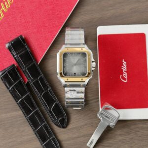 Cartier Santos CRW2SA0030 Super Clone Watch Gray Dial BV Factory 39.8mm