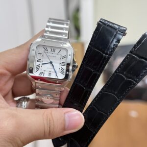 Cartier Santos WSSA0018 Super Clone 1:1 Watch White Dial 39.8mm