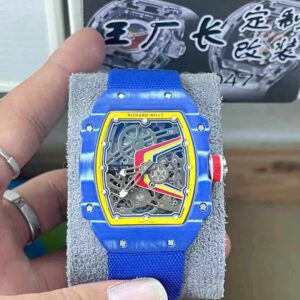 Richard Mille Best Super Clone Watch RM67-02 Blue Carbon Weight 37 Grams 38.7×47.52mm