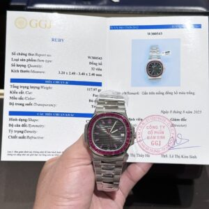 Patek Philippe Nautilus 5723 With Red Ruby Stone Super Clone Watch 40mm