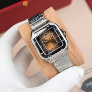 Cartier Santos WSA0065 Super Clone Watch Women Dial Brown BV Factory 35mm