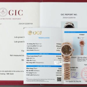 Rolex DateJust Women’s Super Clone Watch Diamonds Moissanite + 18K Gold Wrapped 31mm