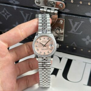 Rolex DateJust Super Clone Watch Women Dial Pink Jubilee Strap THB Factory 31mm