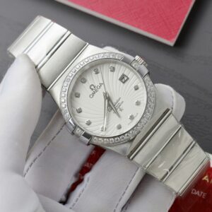 Omega Constellation Co-Axial Super Clone 11 Watch White Dial Metal Strap 38mm