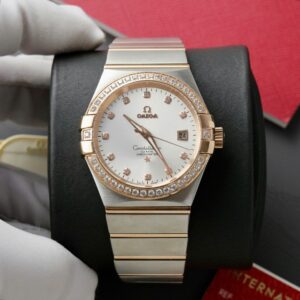Omega Constellation Co-Axial Super Clone 11 Watch White Dial Metal Strap 38mm