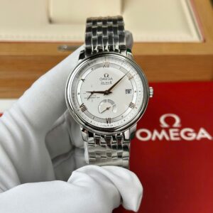 Omega De Ville Prestige Power Reserve Super Clone Watch White Dial Metal Wire 39.5mm
