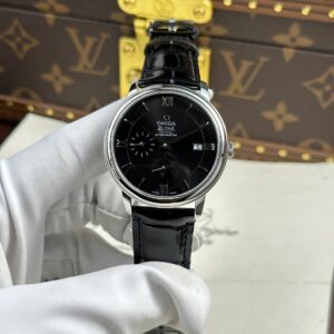 Omega Super Clone Watch De Ville Prestige Power Reserve Black Dial 39.5mm