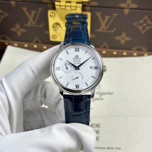 Omega Super Clone Watch De Ville Prestige Power Reserve White Dial 39.5mm