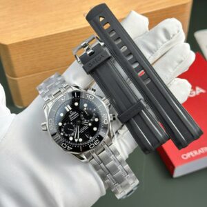 Omega Super Clone Watches Seamaster Diver 300M Chronograph Dial Black N1 Factory 44mm