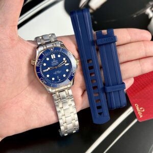 Omega Super Clone Watch Seamaster Demi Rose Gold Dial Blue VS Factory 42mm