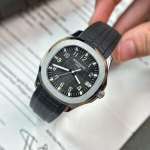 Patek Philippe Super Clone Watch Aquanaut 5167A Black Rubber Strap 3K Factory 40mm