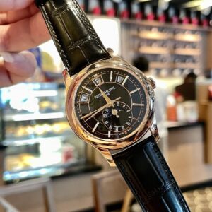 Patek Philippe Complications 5205R Super Clone Watch Black Dial Rose Gold 40mm