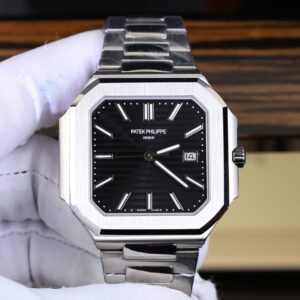Patek Philippe Cubitus 5821 Super Clone Watches Black Dial Stainless Steel TW Factory 45mm