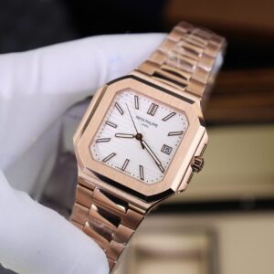 Patek Philippe Cubitus 5821 Super Clone Watch Rose Gold White Dial TW Factory 45mm