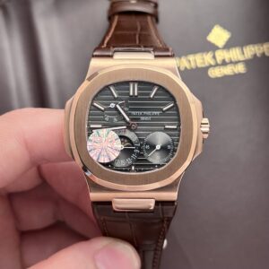 Patek Philippe Super Clone Watch Nautilus 5712R Brown Leather Strap GR Factory 40mm