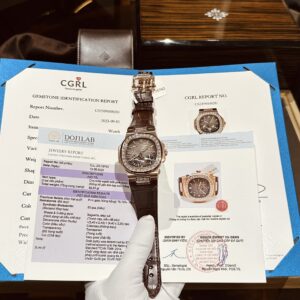 Patek Philippe Nautilus 5724R Gold Wrapped Moissanite Diamond Super Clone Watch 40mm