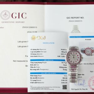 Patek Philippe Super Clone Watches Nautilus Haute Joaillerie 7118 Custom Full Moissanite Diamonds 35.2mm