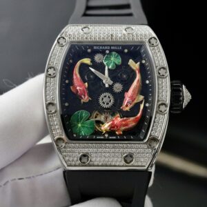 Richard Mille Super Clone Watch Rubber Strap Black 42mm