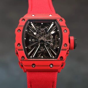 Richard Mille Best Super Clone Watch RM12-01 Tourbillon Carbon Red 40mm