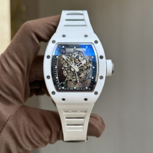 Richard Mille RM055 Bubba Watson Super Clone Watch Ceramic White Black Dial BBR Factory 45mm