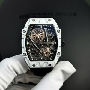 Richard Mille RM27-05 Rafael Nadal Super Clone Watch White Carbon Case 37.25×47.25mm