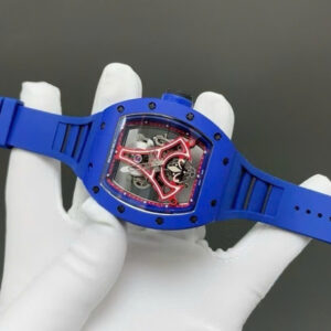 Richard Mille Best Super Clone Watch RM52-03 Paris Saint-Germain Tourbillon Ceramic Blue 40x48mm