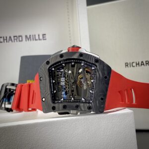 Richard Mille Super Clone Watch RM70-01 Carbon Red Rubber Strap 45mm