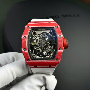 Richard Mille Super Clone Watch RM35-02 Rafael Nadal Red Quartz TPT 44mm