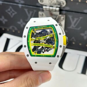 Richard Mille Best Super Clone Watch RM61-01 Manual Winding Yohan Blake Ceramic White ZF 42.7×50.23mm