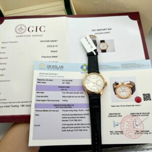 Rolex Cellini Date 50515 Gold Wrapped Super Clone Watch Leather Strap 39mm