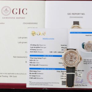 Rolex Yacht-Master Super Clone Watches Gold Wrapped + Moissanite Diamonds Hong Kong 40mm