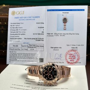 Rolex Cosmograph Daytona Dial Black Custom Gold Wrapped Super Clone Watch 40mm