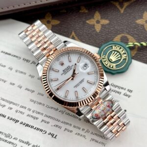 Rolex Super Clone Watches DateJust 126331 Demi Rose White Dial Clean Factory 41mm