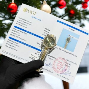 Rolex DateJust Moissanite Diamond Super Clone Watch Gray Dial 31mm