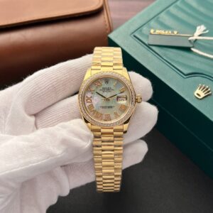 Rolex DateJust Mother Of Pearl Dial Super Clone Watch With Diamonds 36mm