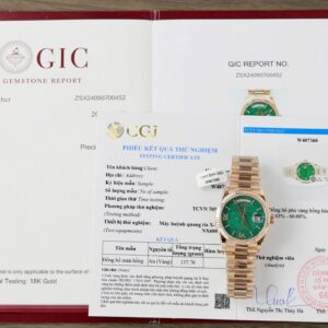 Rolex Day-Date 128235 Dial Aventurine Super Clone Watch Custom Gold Wrapped 36mm