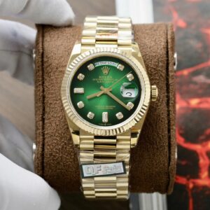 Rolex Day-Date 128238 Best Super Clone Watch Dial Green Ombre Weight 158 Grams QF Factory 36mm