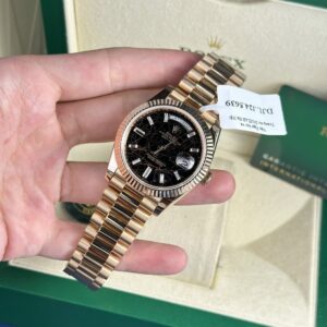 Rolex Best Super Clone Watch Day-Date 228235 Eisenkiesel Dial 18K Gold Wrapped GMF 40mm