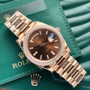 Rolex Super Clone Watch Day-Date 228235 Chocolate Dial EW Factory 40mm
