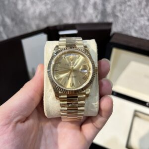 Rolex Day-Date 228238 Super Clone Watch Yellow Champagne Dial Refined 166 gr GM V2 40mm