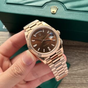 Rolex Super Clone Watch Day-Date 228345RBR President Strap EW Factory 40mm