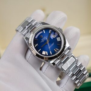 Rolex Best Super Clone Watch Day-Date Blue Ombre QF Factory 40mm