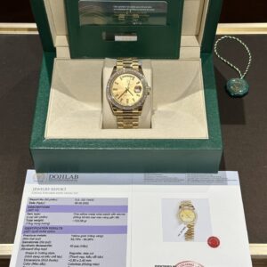 Rolex Day-Date Super Clone Watch Gold Wrapped Moissanite Baguette Diamond 40mm