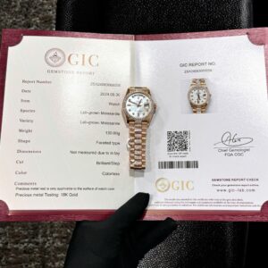 Rolex Day-Date Super Clone Watch Gold Wrapped Moissanite Diamonds Hong Kong 36mm