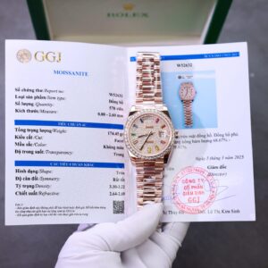 Rolex Day-D Super clone Watches Moissanite Diamonds + 18K Gold Wrapped Custom GM Factory 40mm