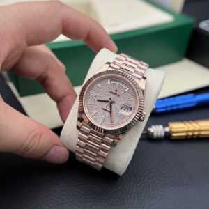 Rolex Day-Date Full Diamond Dial Super Clone Watch GM Factory 40mm
